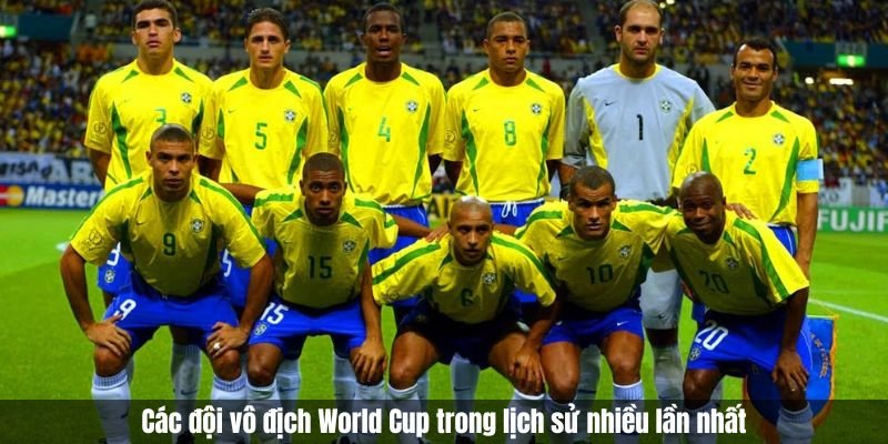 Các đội vô địch World Cup trong lịch sử nhiều lần nhất